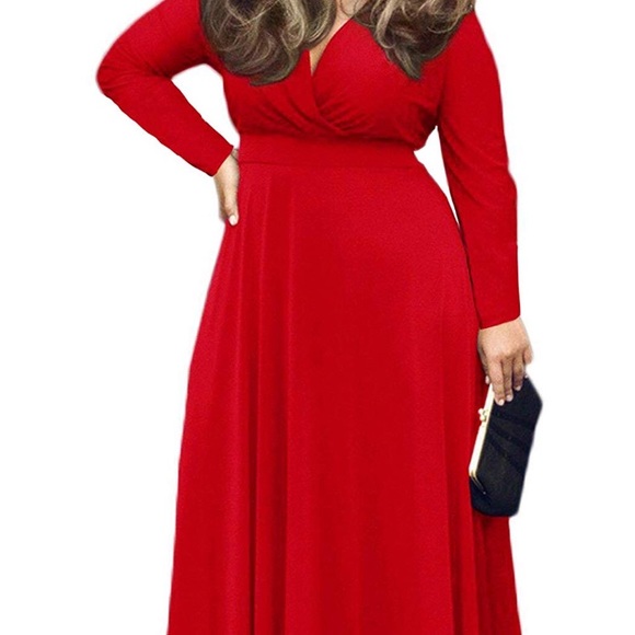 Red:Wherever you go I go ! Plus Size Maxi Dress ❤️ - Picture 2 of 6